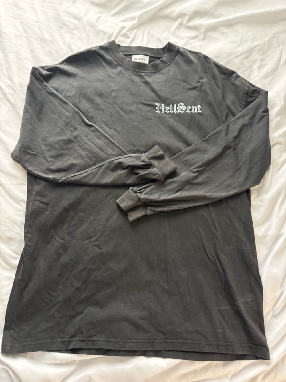 Men's Long Sleeve Crewneck Tee — Black